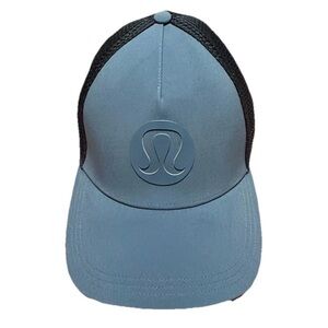 Lululemon Trucker HatLogo Mesh Unisex Blue Snapback Soft Adjustable S / M